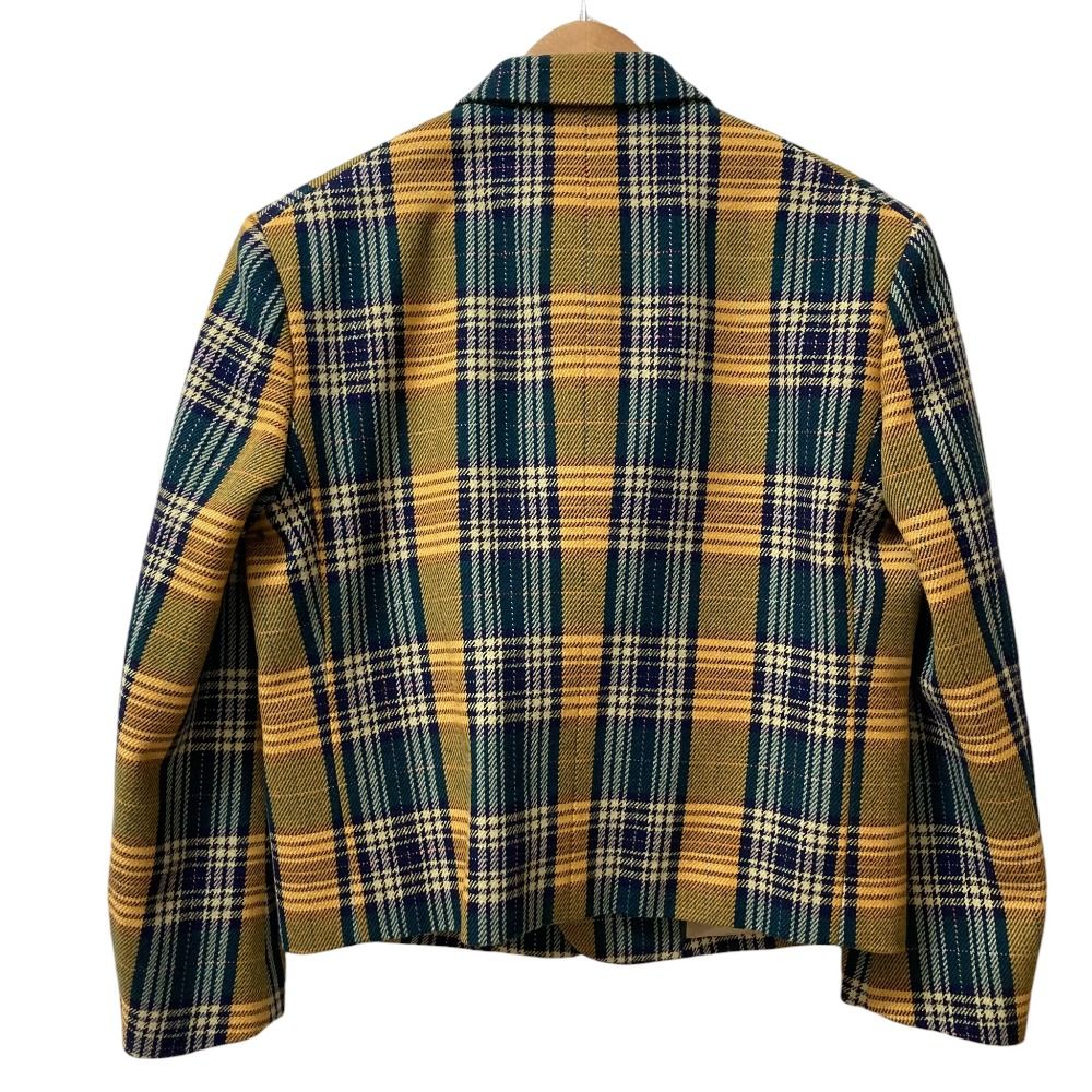 GUCCI METAMORFOSI Check Riders Tailored Jacket Size 46 — Yellow / Green