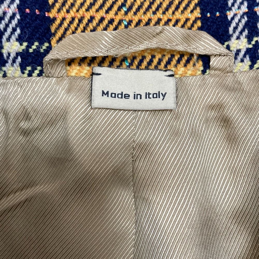 GUCCI METAMORFOSI Check Riders Tailored Jacket Size 46 — Yellow / Green