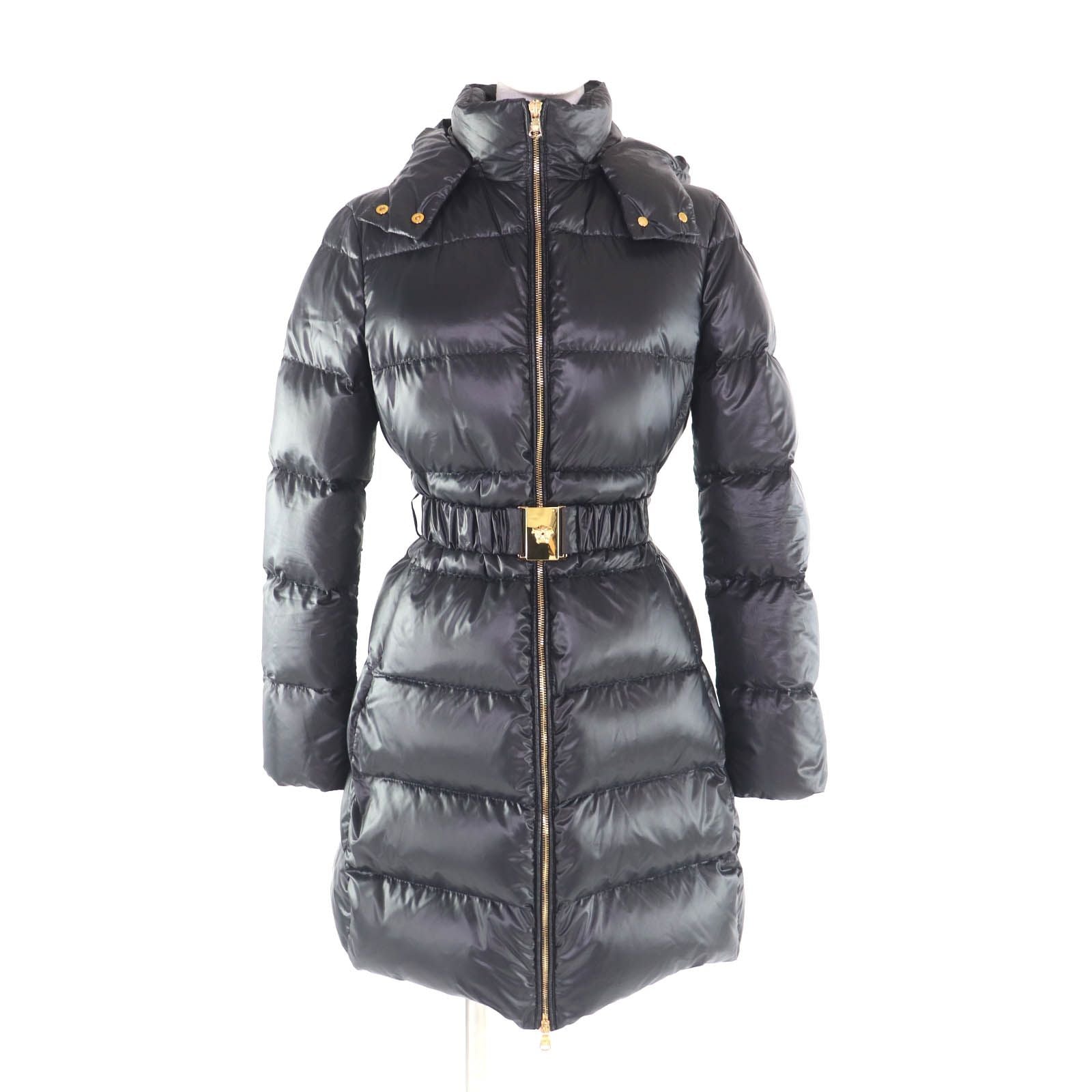 VERSACE Medusa Zip-Up Down Coat Black Size 36 (2024)