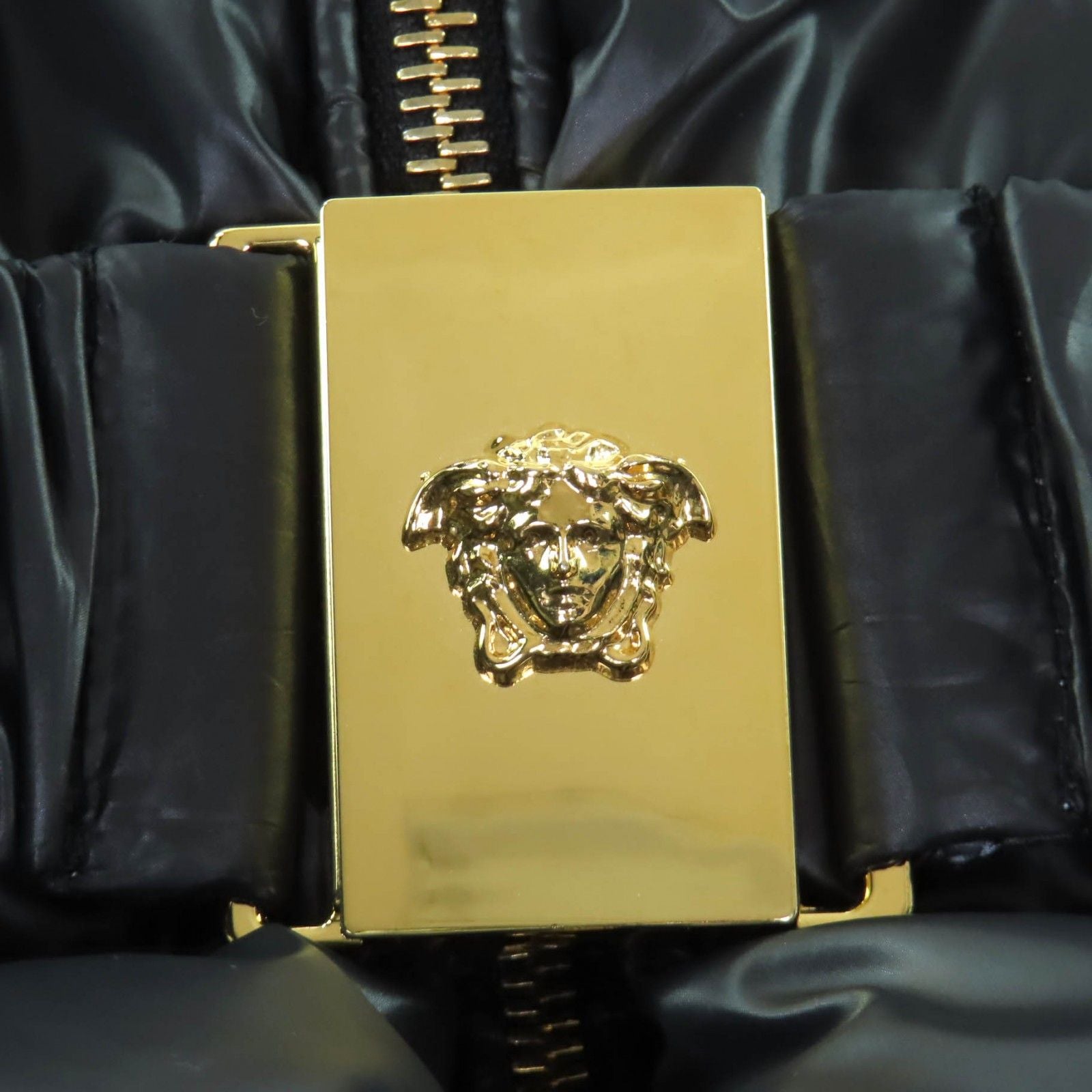 VERSACE Medusa Zip-Up Down Coat Black Size 36 (2024)