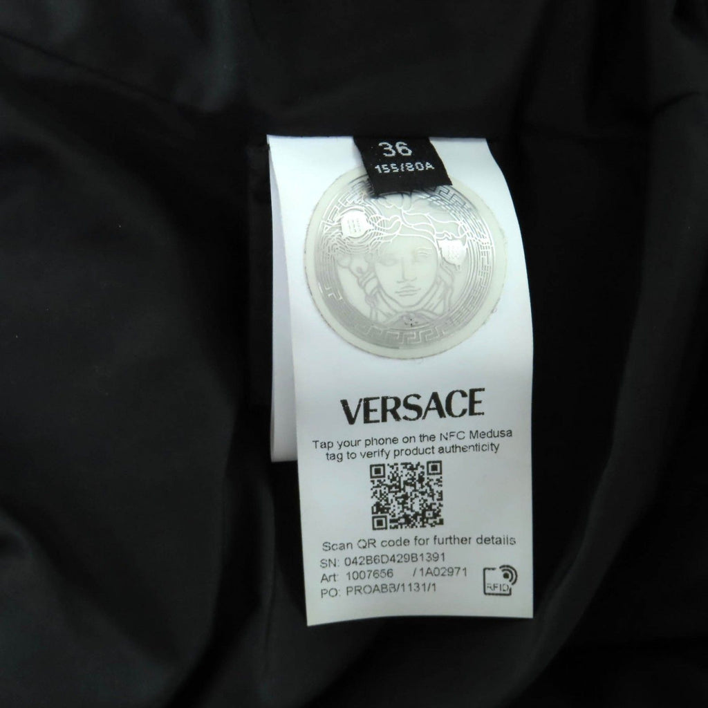 VERSACE Medusa Zip-Up Down Coat Black Size 36 (2024)
