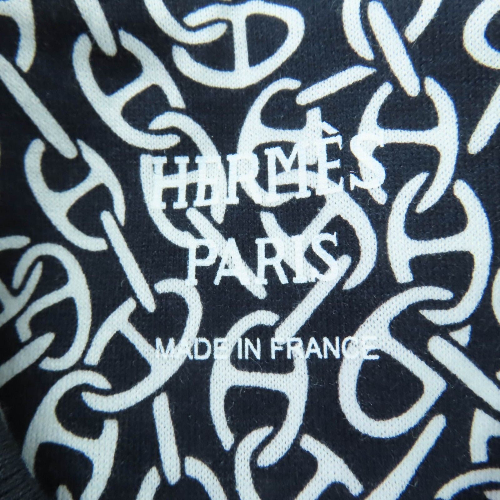 HERMÈS 24SS Chaîne d’Ancre Naoussa Cotton Short-Sleeve Dress – Black & White Size 36