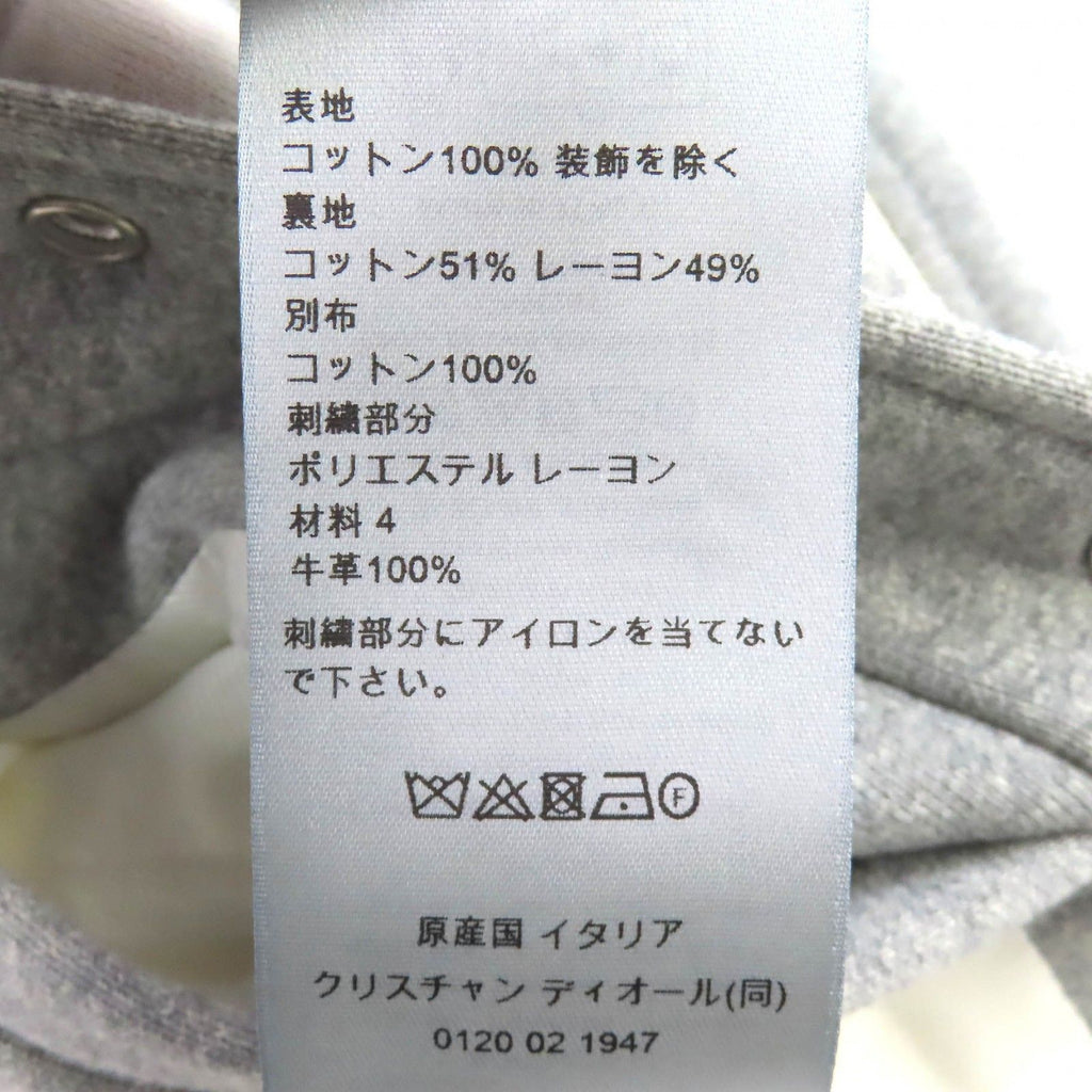 DIOR HOMME 2024 スズラン刺繍 コットン バーシティジャケット – グレー＆アイボリー サイズM