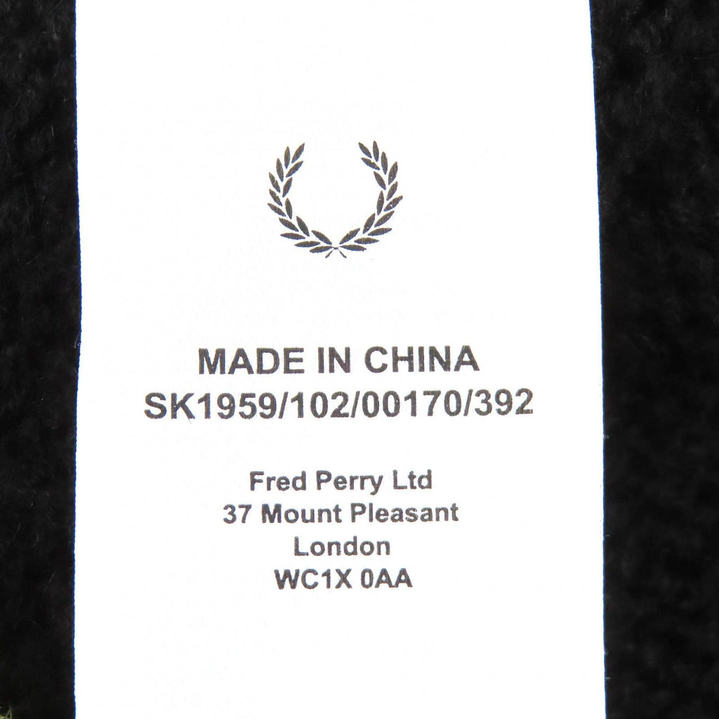 RAF SIMONS × FRED PERRY ウールブレンド Vネックニットベスト – ブラック & イエロー サイズL