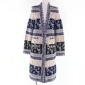 CHANEL Cashmere 100% Coco Button All-Over Logo Long Knit Cardigan Size 38 – Multicolor