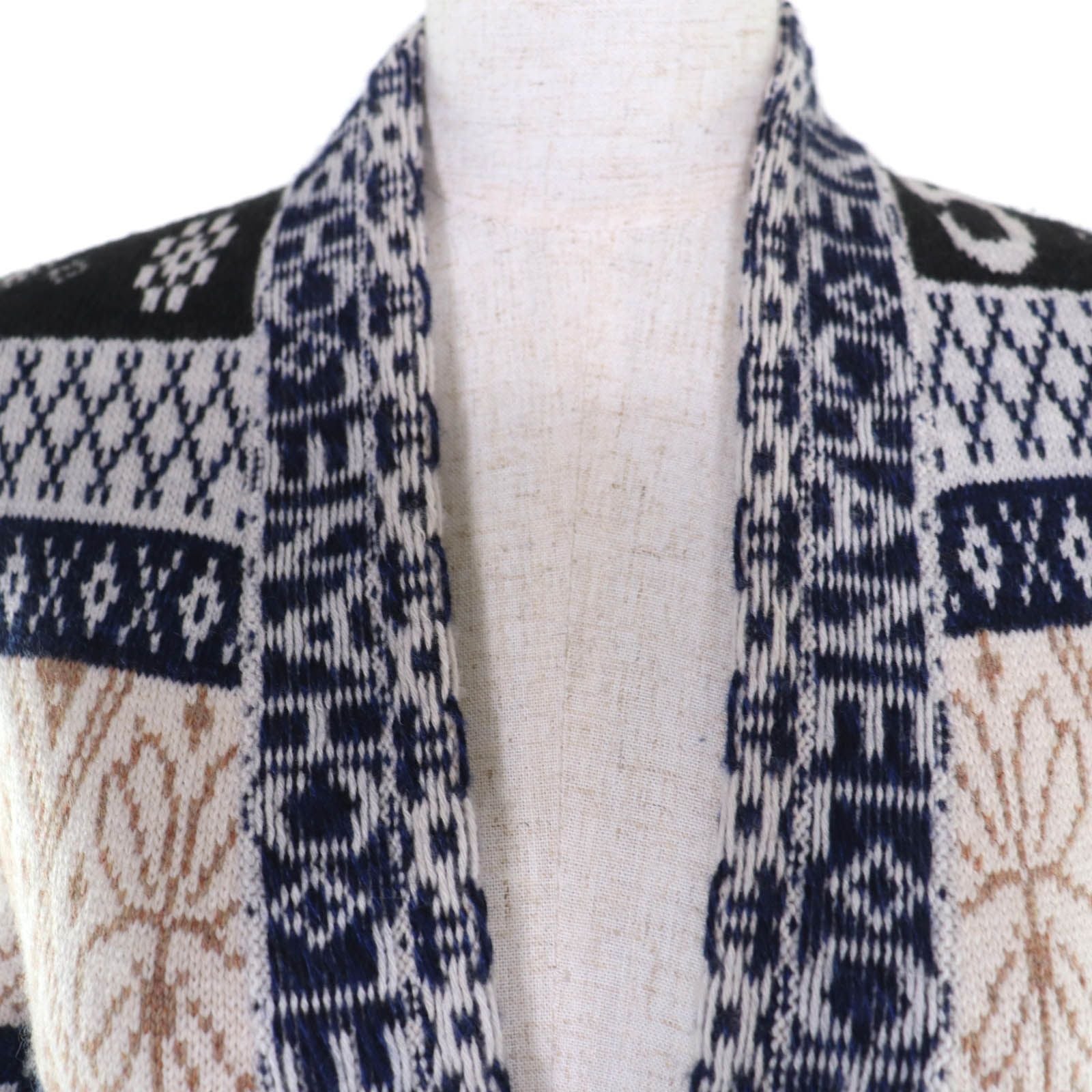 CHANEL Cashmere 100% Coco Button All-Over Logo Long Knit Cardigan Size 38 – Multicolor