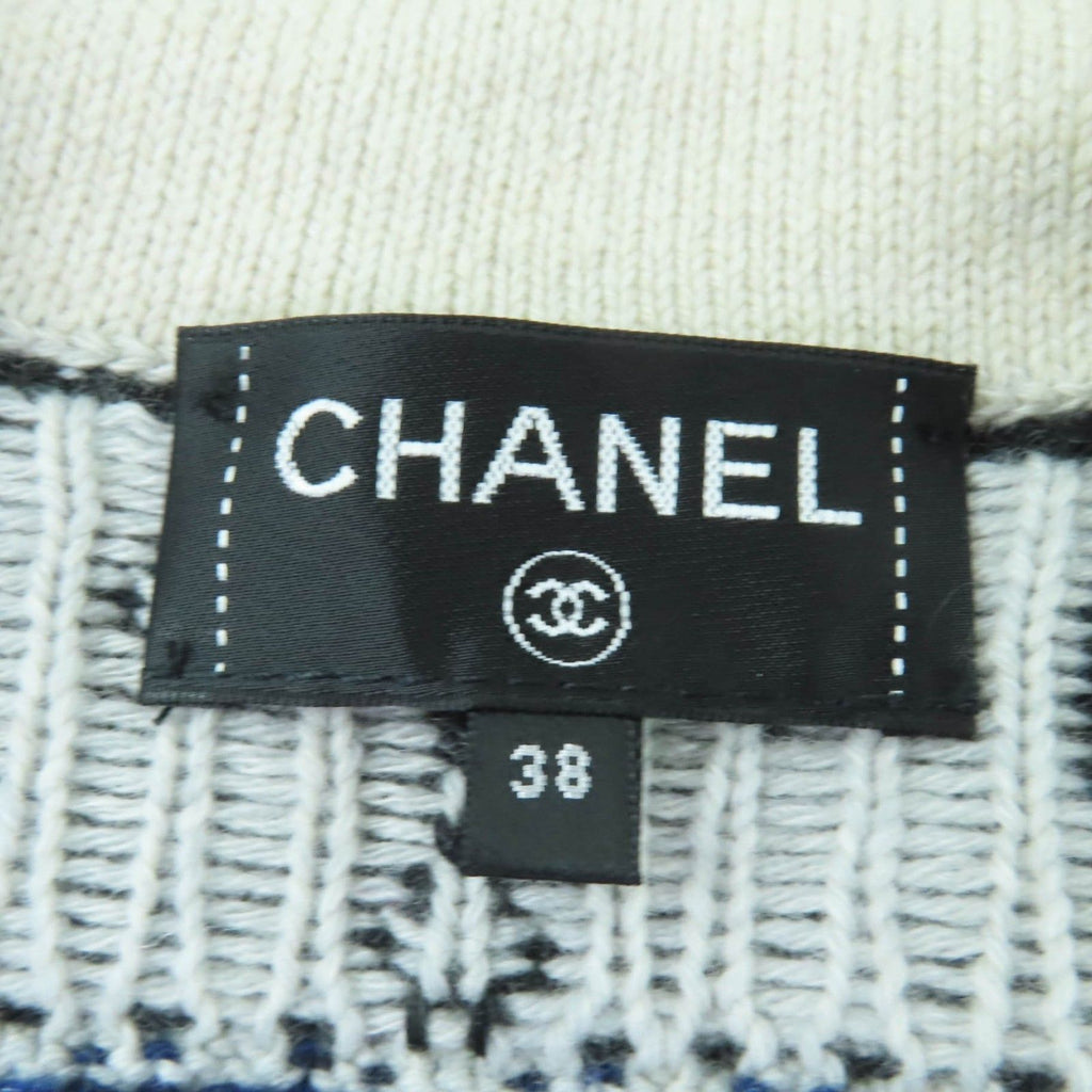 CHANEL Cashmere 100% Coco Button All-Over Logo Long Knit Cardigan Size 38 – Multicolor