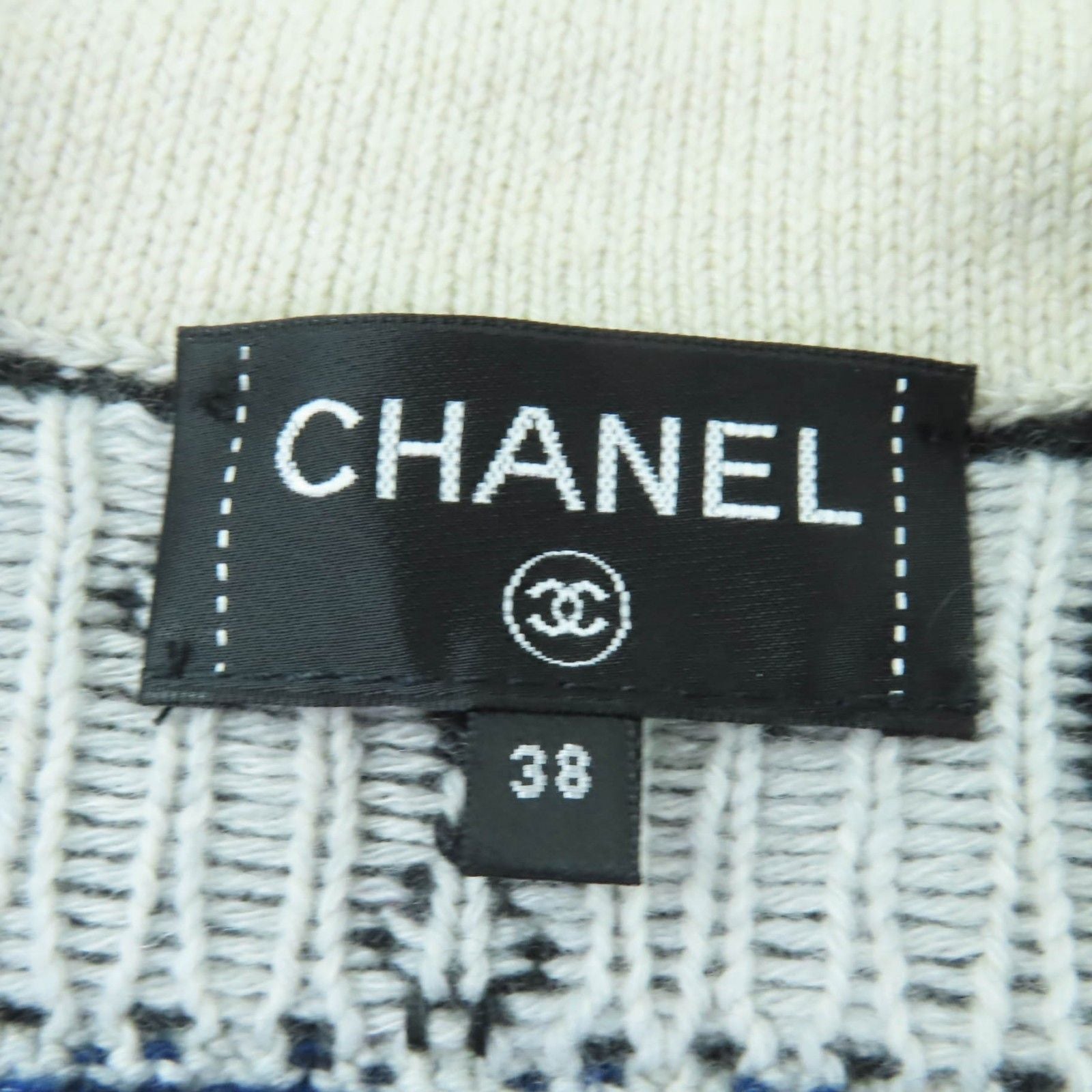 CHANEL Cashmere 100% Coco Button All-Over Logo Long Knit Cardigan Size 38 – Multicolor
