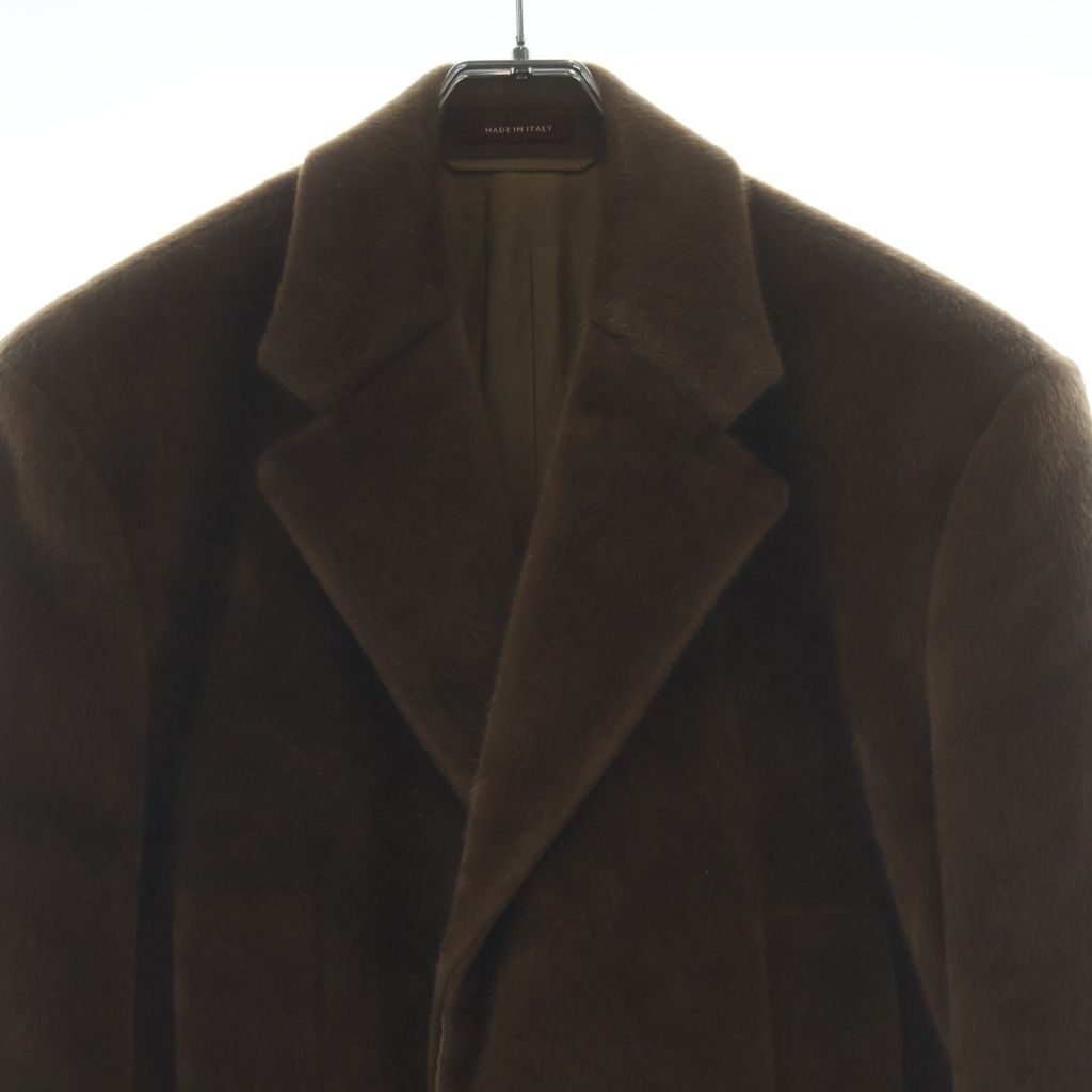 GUCCI Button-Up Faux Fur Coat Brown Size 48