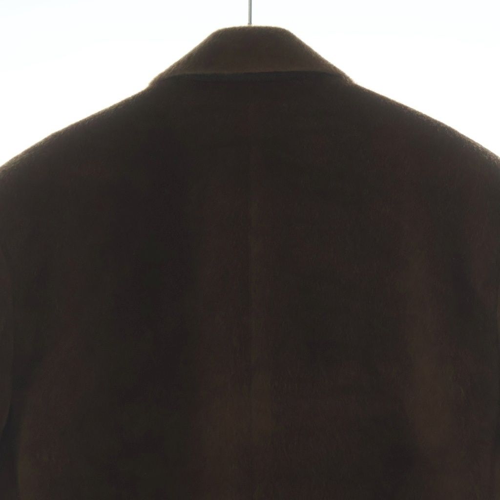 GUCCI Button-Up Faux Fur Coat Brown Size 48