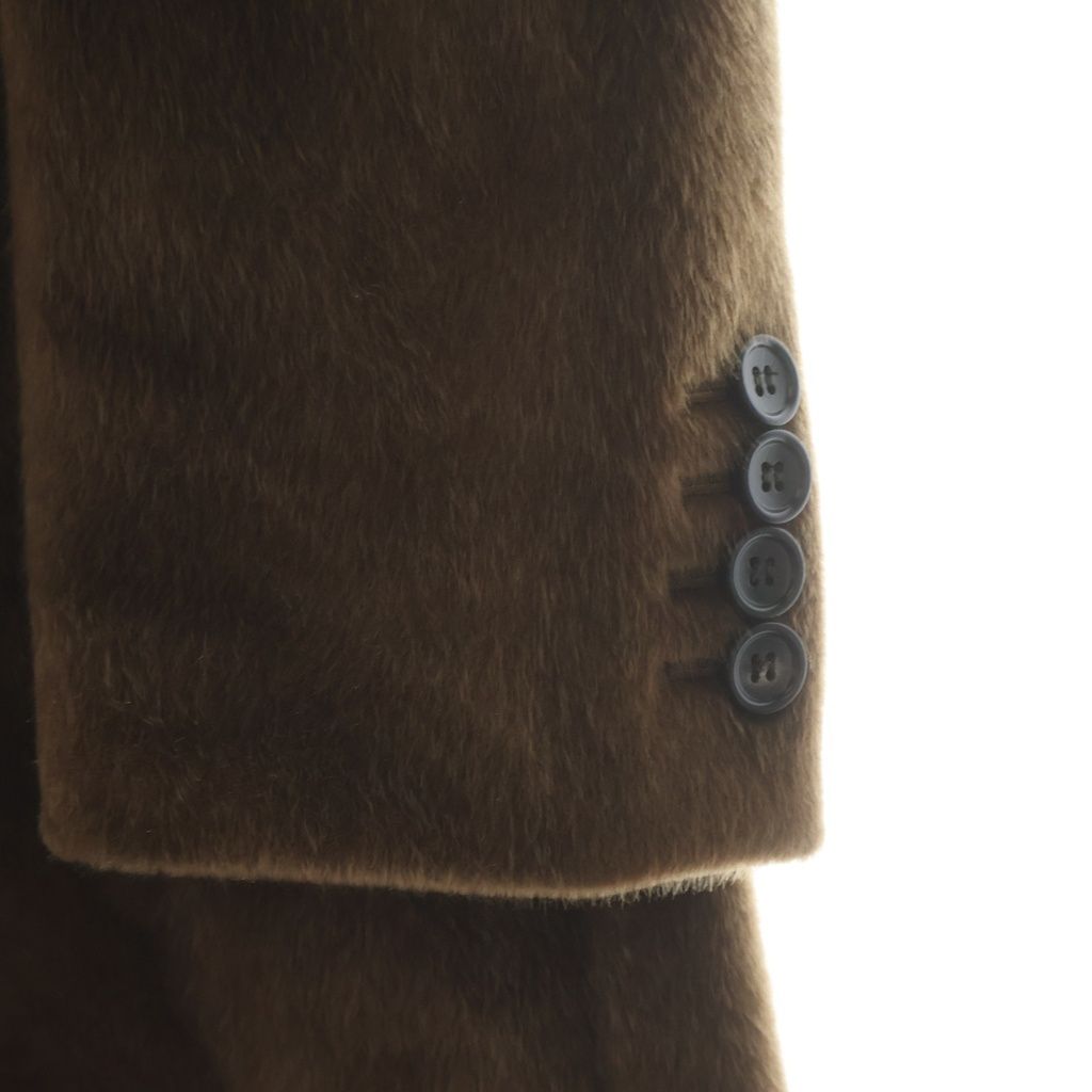 GUCCI Button-Up Faux Fur Coat Brown Size 48