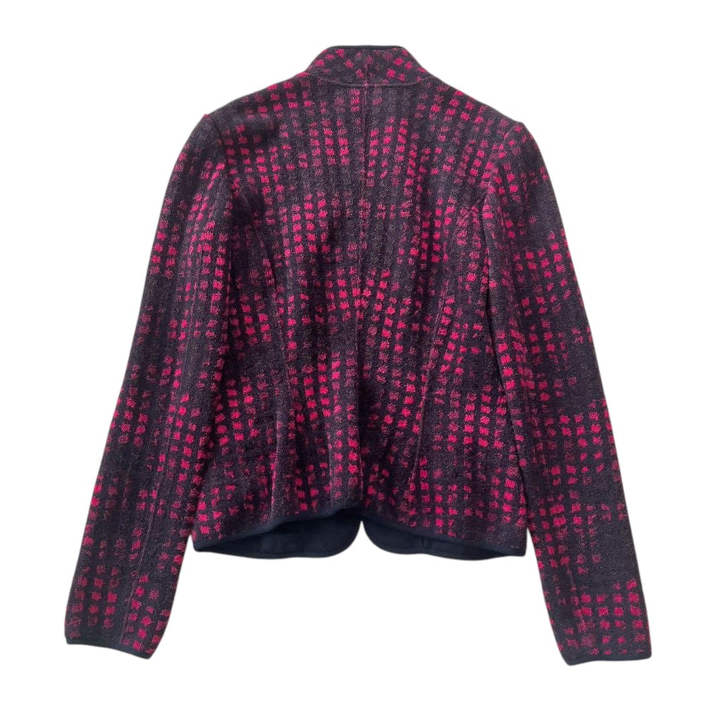 GIORGIO ARMANI Allover Check Zip-Up Hoodie Size 42