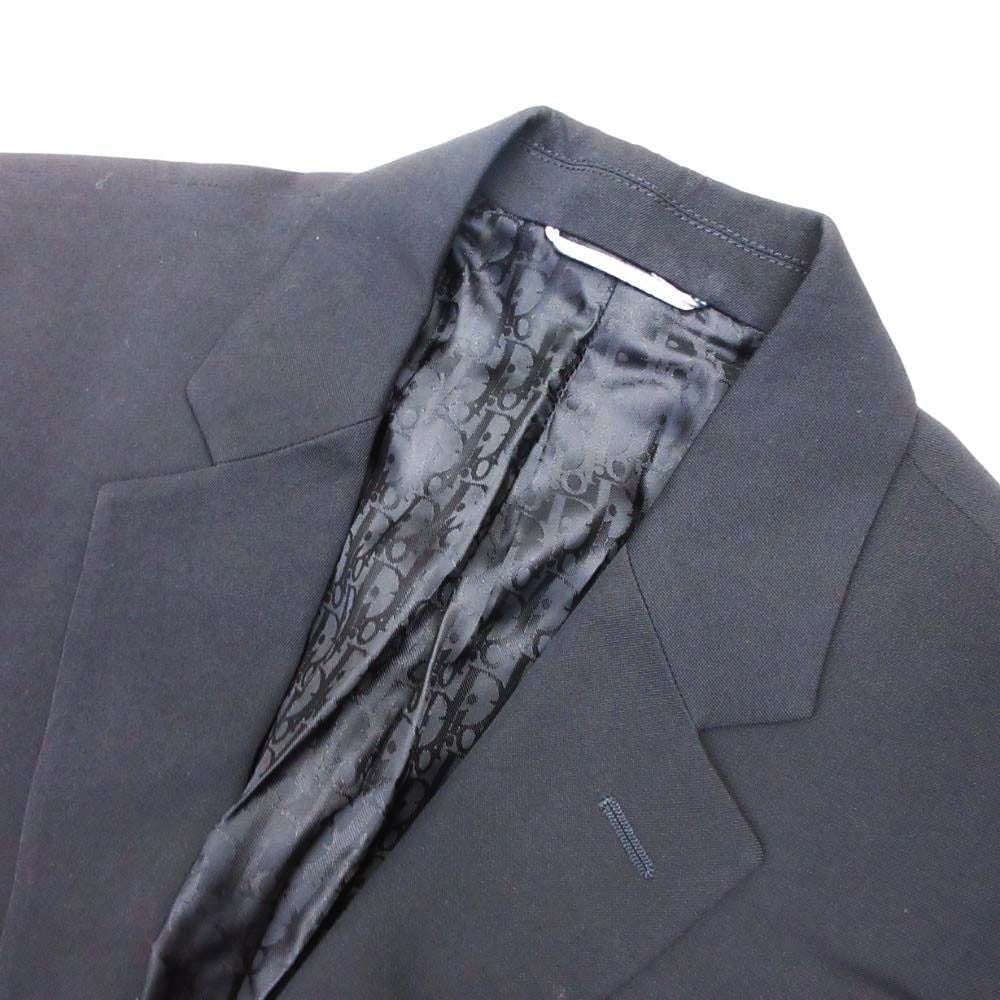 DIOR HOMME Unused Oblique-Lined Tailored Jacket Black Size 44