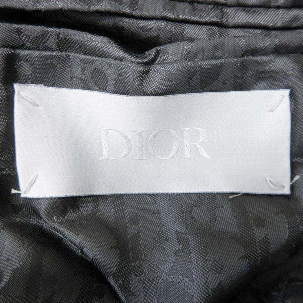 DIOR HOMME Unused Oblique-Lined Tailored Jacket Black Size 44