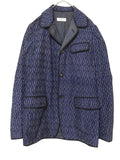 DRIES VAN NOTEN Ikat Geometric Pattern Tailored Jacket Size 44