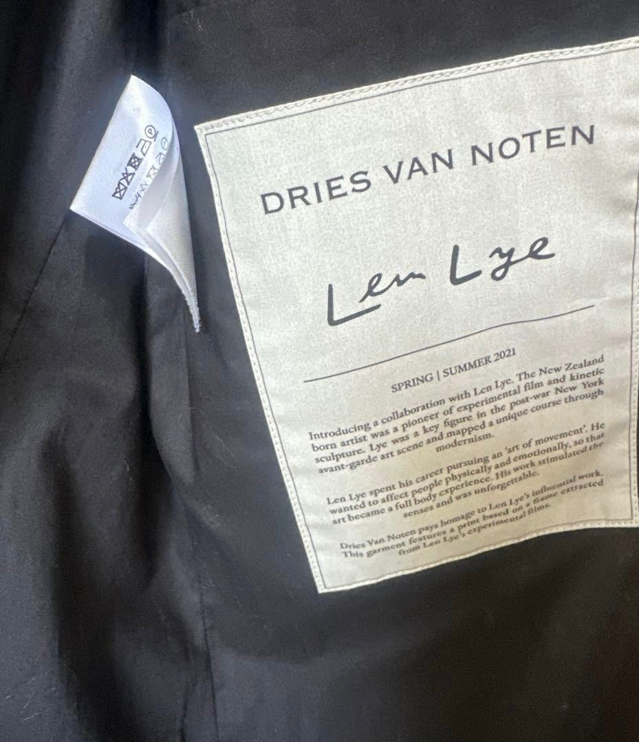 DRIES VAN NOTEN Len Lye SS21 Jacket Size M
