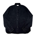 Saint Laurent 2024 Cassandre Embroidered Black Denim Shirt Jacket Size XL