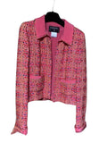 CHANEL Pink-Tone Tweed Jacket Size 40