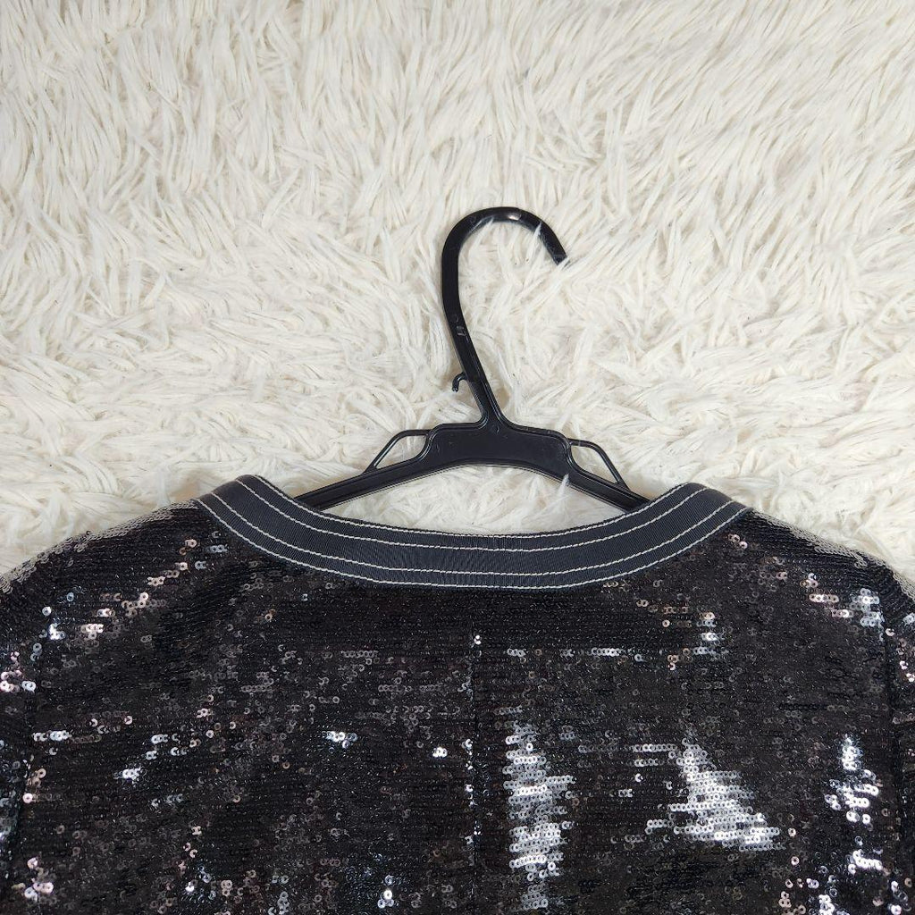 CHANEL Sequin CC Logo Jacket Size 38 — Near Mint