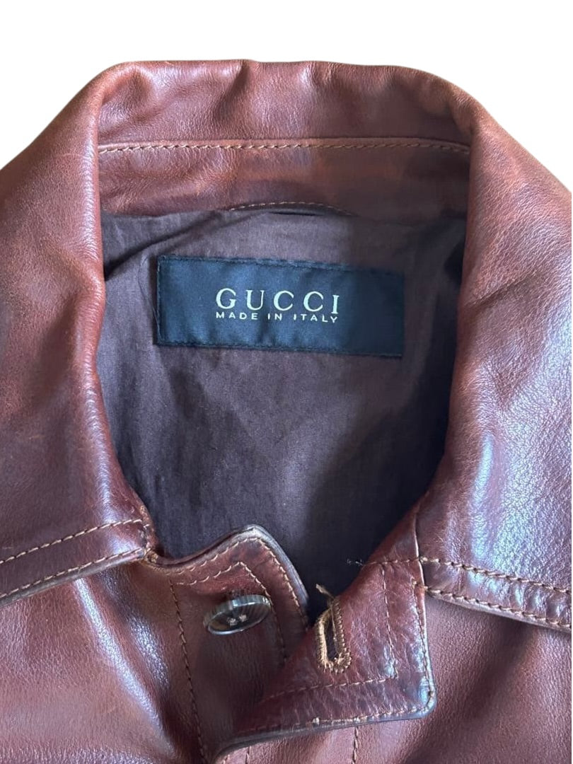 GUCCI Leather Jacket Size 44