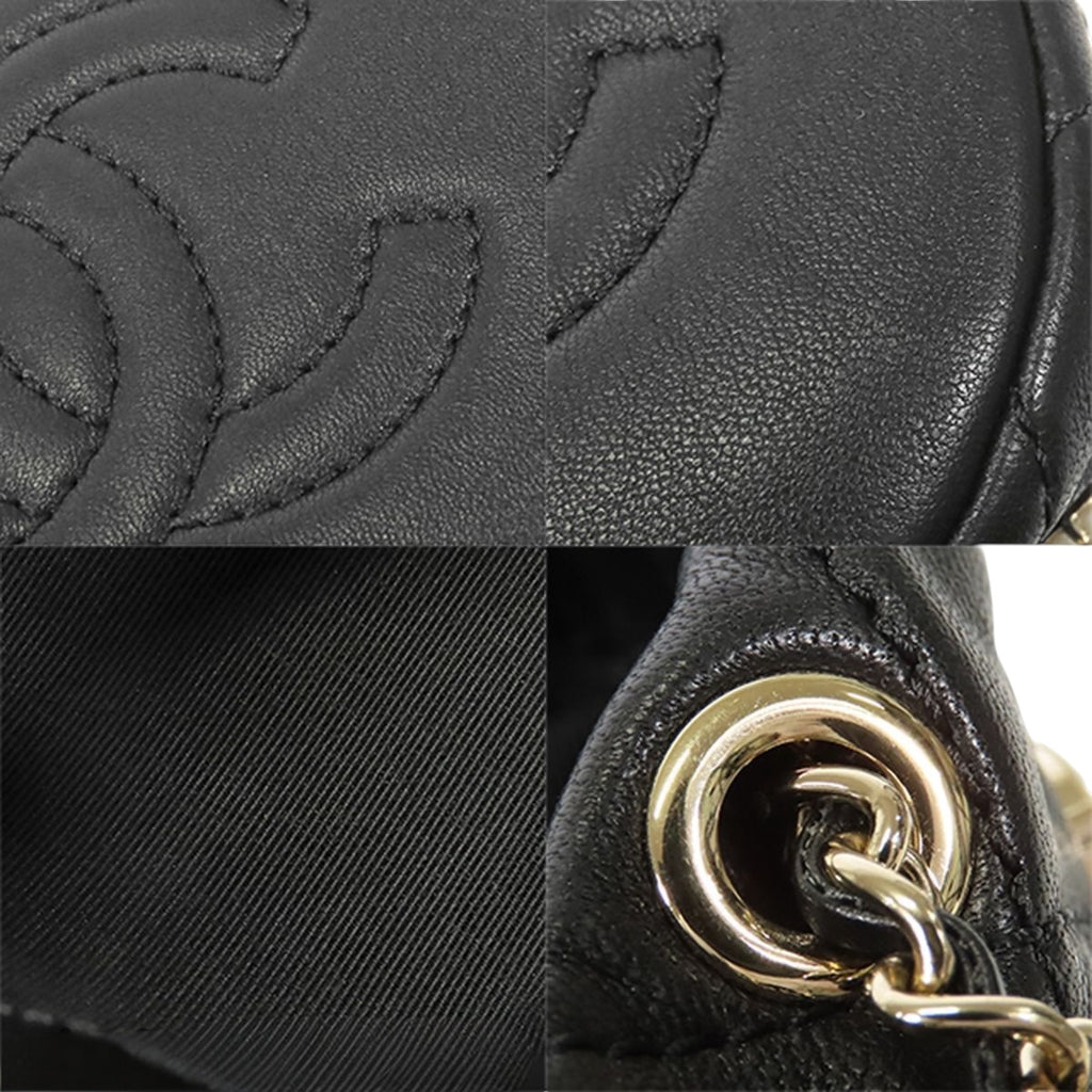 CHANEL Classic Matelasse Bucket Bag with Chain — Black Lambskin & Faux Pearl, Gold Hardware, Series 31