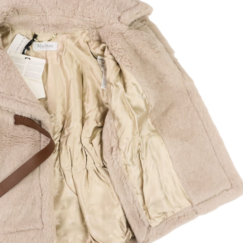 Max Mara 24AW NEWABAVO1 Alpaca Cape Teddy Bear Coat Size S/M Beige — Unworn