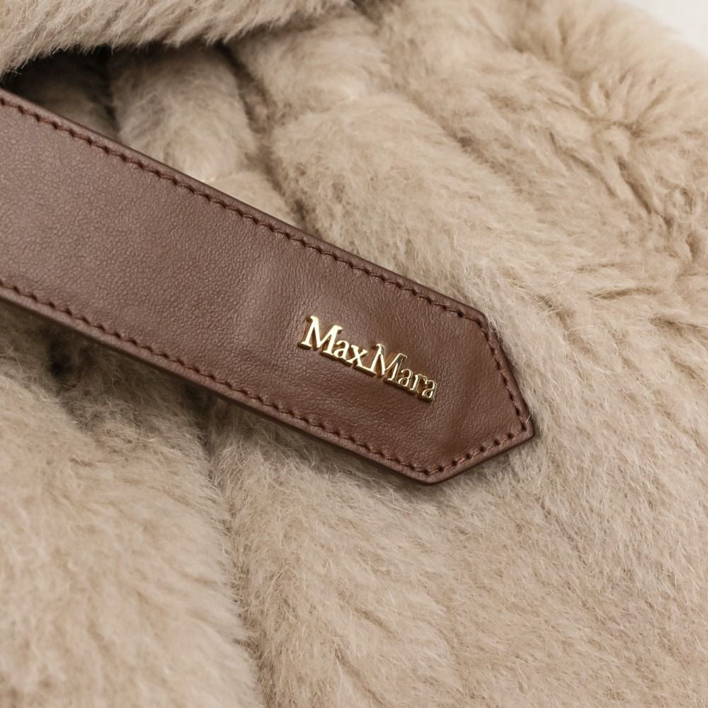 Max Mara 24AW NEWABAVO1 Alpaca Cape Teddy Bear Coat Size S/M Beige — Unworn