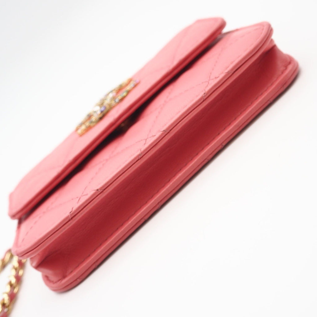 CHANEL Matelasse Timeless Classic  Bijou Chain Shoulder Bag — Pink Lambskin, Serial 30747609