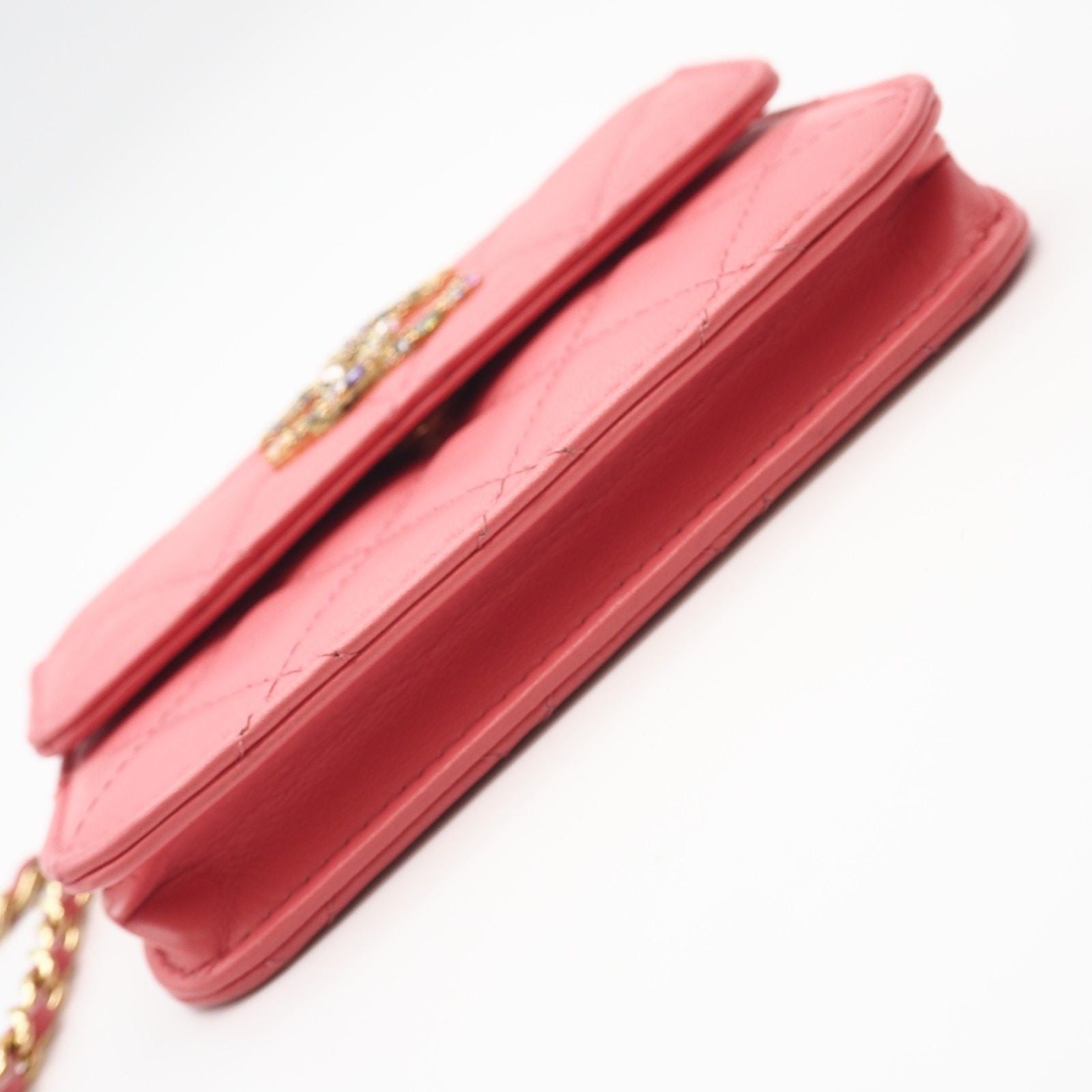 CHANEL Matelasse Timeless Classic  Bijou Chain Shoulder Bag — Pink Lambskin, Serial 30747609