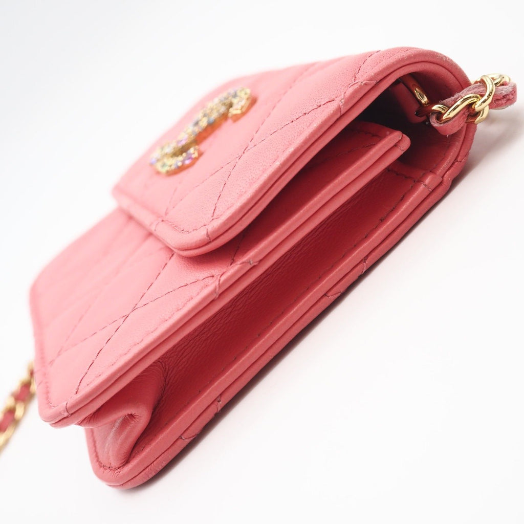 CHANEL Matelasse Timeless Classic  Bijou Chain Shoulder Bag — Pink Lambskin, Serial 30747609