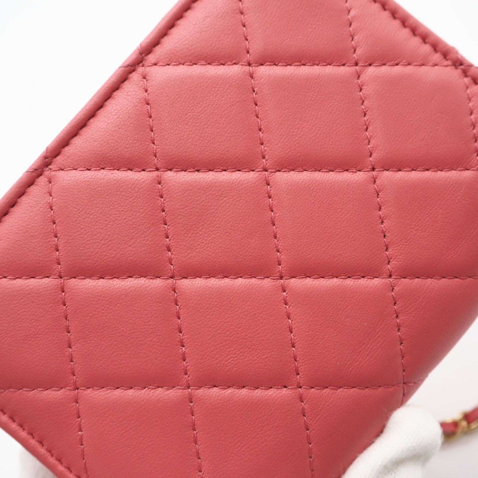 CHANEL Matelasse Timeless Classic  Bijou Chain Shoulder Bag — Pink Lambskin, Serial 30747609
