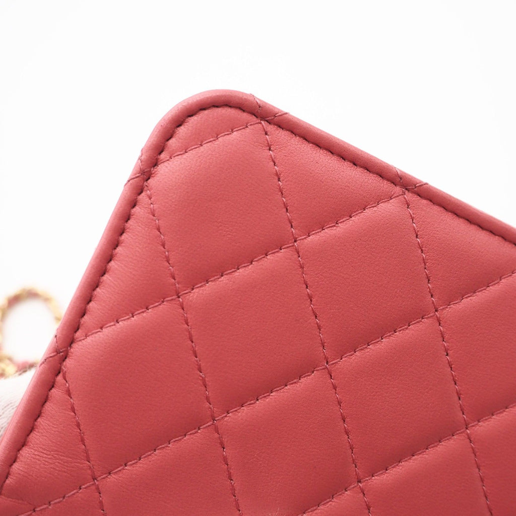 CHANEL Matelasse Timeless Classic  Bijou Chain Shoulder Bag — Pink Lambskin, Serial 30747609