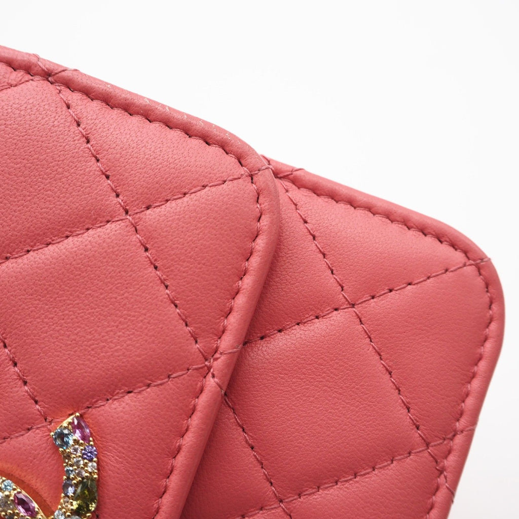 CHANEL Matelasse Timeless Classic  Bijou Chain Shoulder Bag — Pink Lambskin, Serial 30747609