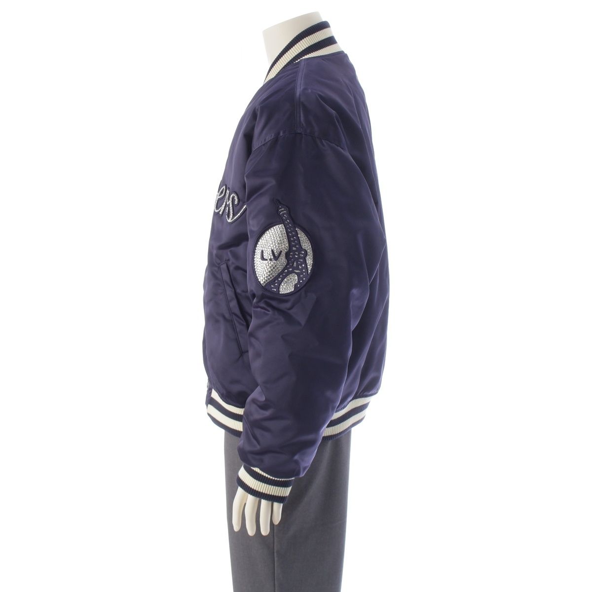 LOUIS VUITTON 2025 LV Lovers Embroidered Baseball Jacket — Size 48