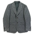 GUCCI GG Wool Flannel Tailored Jacket — Grey, Size 46 (770366) 24SS