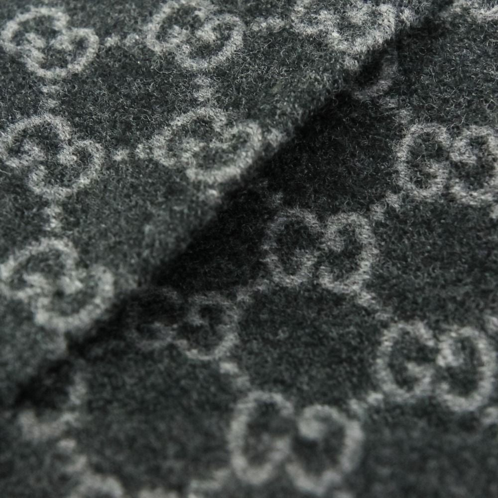 GUCCI GG Wool Flannel Tailored Jacket — Grey, Size 46 (770366) 24SS