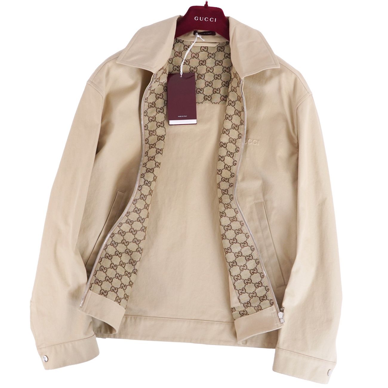 GUCCI 24SS Zip Blouson Jacket — Size 50 (784180)