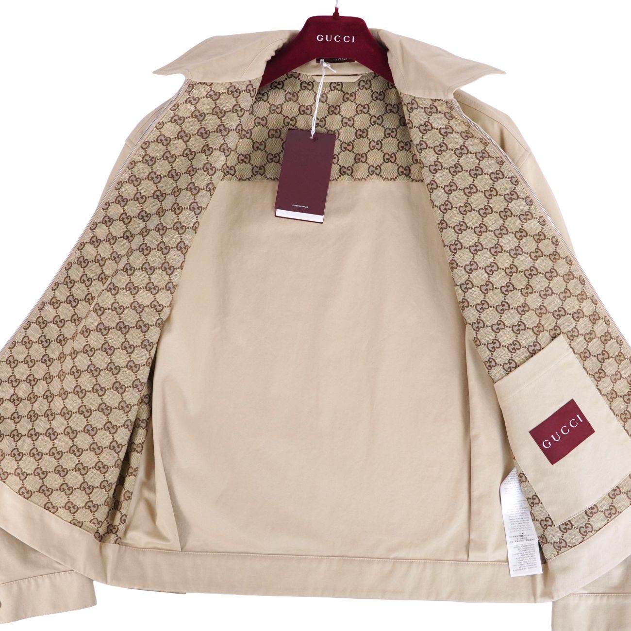 GUCCI 24SS Zip Blouson Jacket — Size 50 (784180)