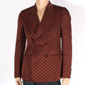 New GUCCI GG Cotton Canvas Double-Breasted Jacket — Brown, Size 46 (751390 ZAHMD 2292)