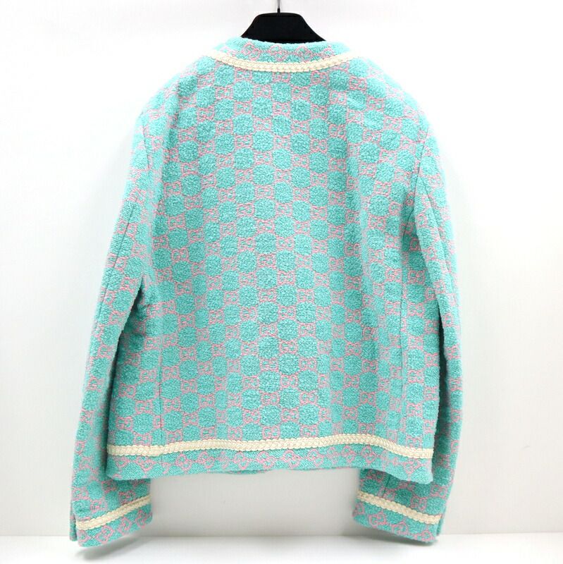 GUCCI GG Clover Collarless Jacket — Size 44