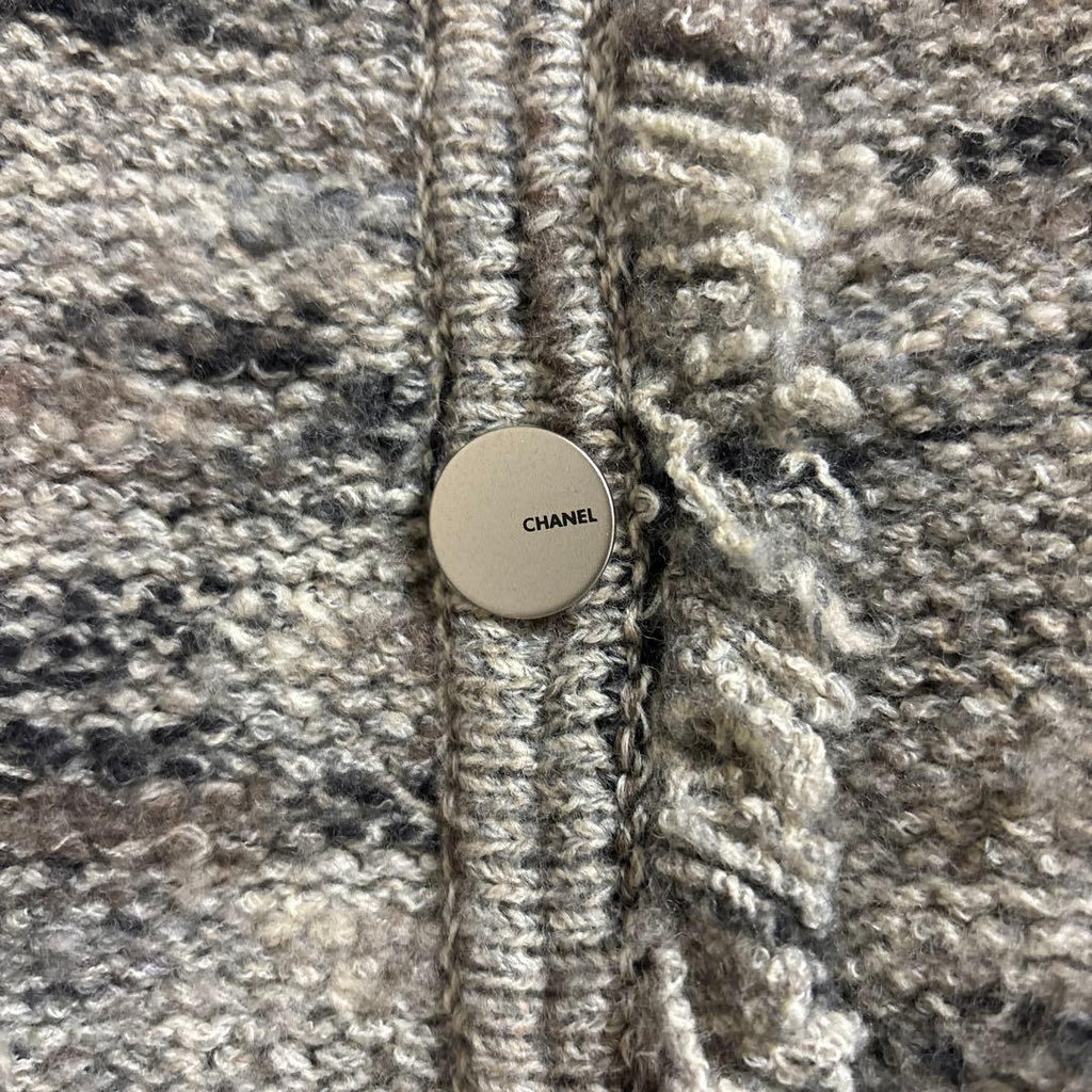CHANEL Fringed Cardigan Jacket Size 42
