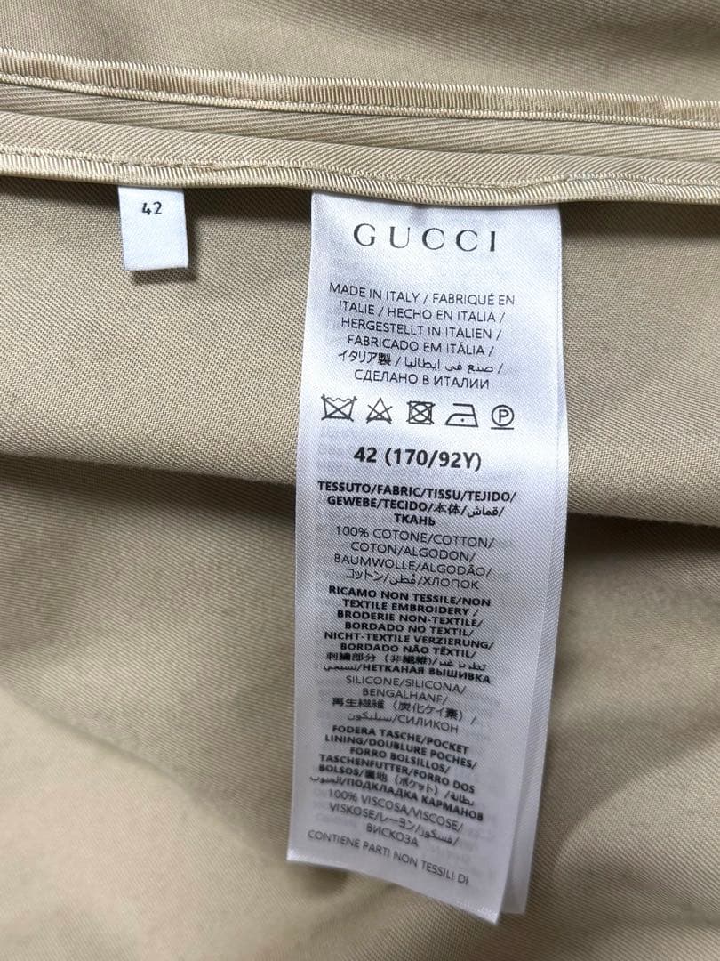 NWT GUCCI Embossed Cotton Deck Bomber Jacket — Size 42
