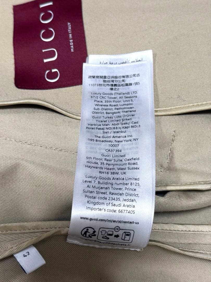 NWT GUCCI Embossed Cotton Deck Bomber Jacket — Size 42