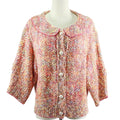 CHANEL Multicolor Tweed Cardigan Jacket Size 40