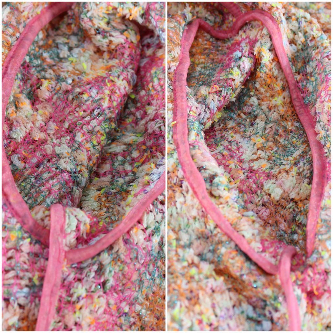 CHANEL Multicolor Tweed Cardigan Jacket Size 40