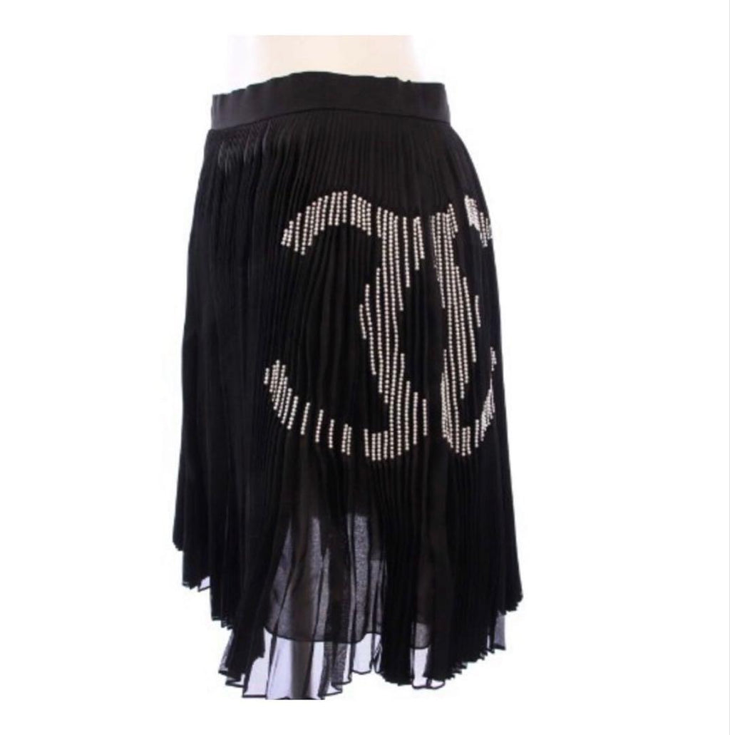 $8000 Unused CHANEL Pleated Skirt with Pearl Detail Size 38