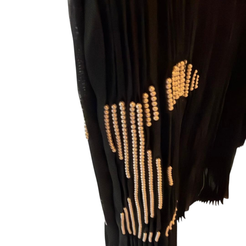 $8000 Unused CHANEL Pleated Skirt with Pearl Detail Size 38