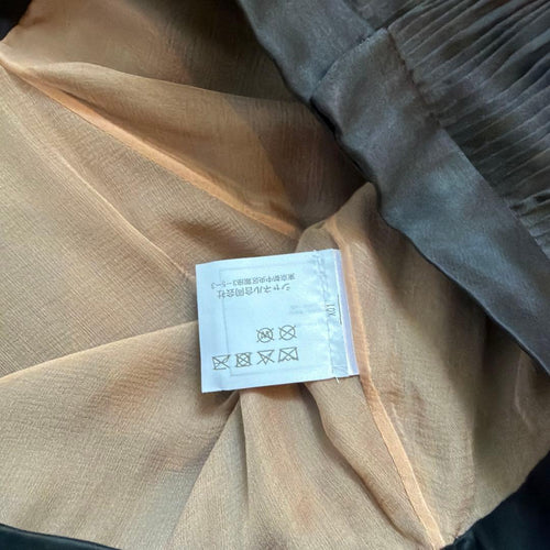 $8000 Unused CHANEL Pleated Skirt with Pearl Detail Size 38