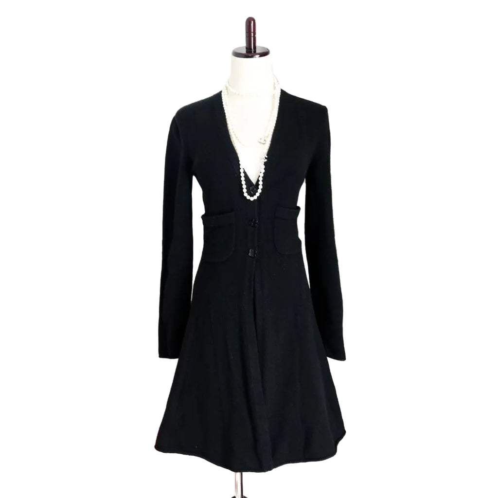 CHANEL Cashmere Long Cardigan Coat — Size 36