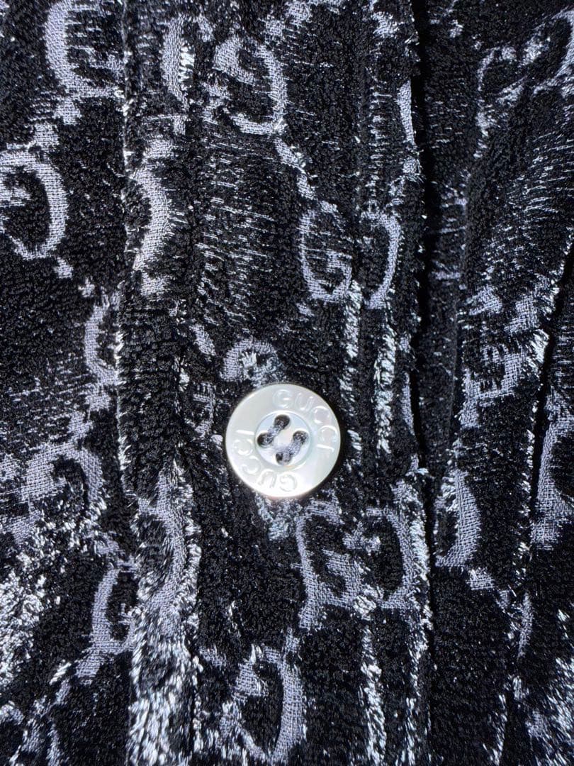 GUCCI by Tom Ford 1997AW Monogram Velvet Shirt Jacket Size L–XL